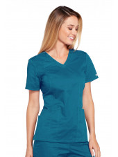 Blouse médicale Femme, Cherokee, collection "Core Stretch" (4710) vert caraibe droite