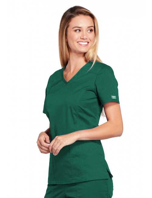Blouse médicale Femme, Cherokee, collection "Core Stretch" (4710) vert chirurgien droite