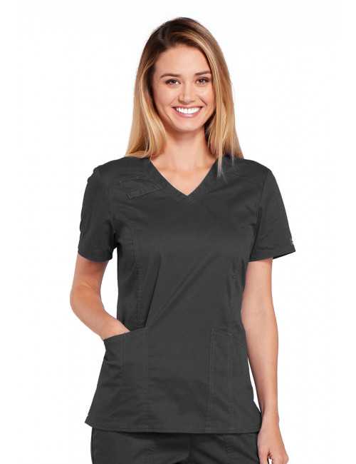 Blouse médicale Femme, Cherokee, collection "Core Stretch" (4710) gris anthracite face