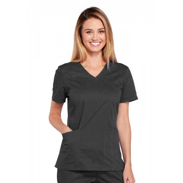 Blouse médicale Femme, Cherokee, collection "Core Stretch" (4710) gris anthracite face