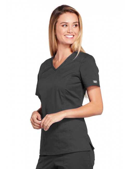 Blouse médicale Femme, Cherokee, collection "Core Stretch" (4710) gris anthracite droite