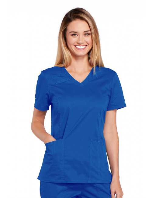 Blouse médicale Femme, Cherokee, collection "Core Stretch" (4710) bleu royal face