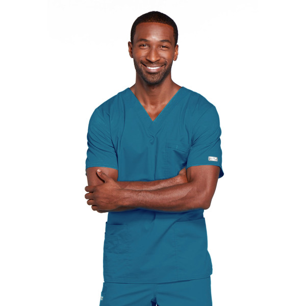 Blouse médicale Unisexe Cherokee, collection "Core Stretch" (4725) vert caraibe face Blouse médicale Unisexe Cherokee, collection "Core Stretch" (4725) vert caraibe face