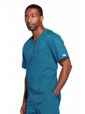 Blouse médicale Unisexe Cherokee, collection "Core Stretch" (4725) vert caraibe gauche