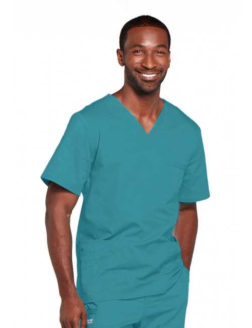 Blouse médicale Unisexe Cherokee, collection "Core Stretch" (4725) teal blue droite