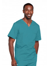 Blouse médicale Unisexe Cherokee, collection "Core Stretch" (4725) teal blue droite