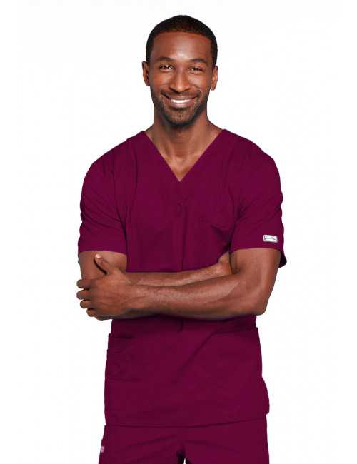 Blouse médicale Unisexe Cherokee, collection "Core Stretch" (4725) bordeaux face