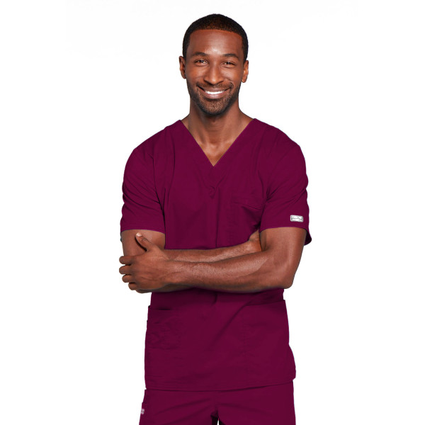 Blouse médicale Unisexe Cherokee, collection "Core Stretch" (4725) bordeaux face