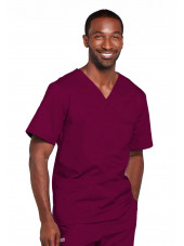 Blouse médicale Unisexe Cherokee, collection "Core Stretch" (4725) bordeaux droite