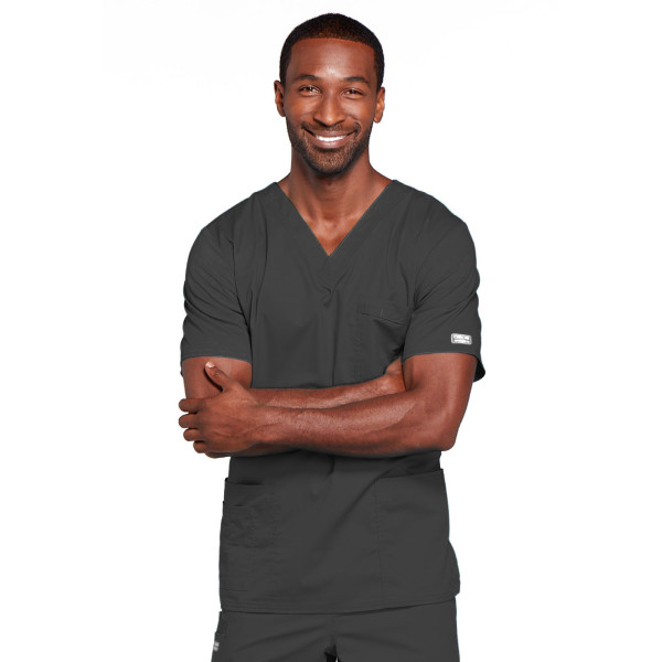 Blouse médicale Unisexe Cherokee, collection "Core Stretch" (4725) noir face Blouse médicale Unisexe Cherokee, collection "Core Stretch" (4725) noir face