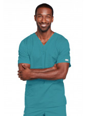 Blouse médicale Unisexe Cherokee, collection "Core Stretch" (4725) teal blue face