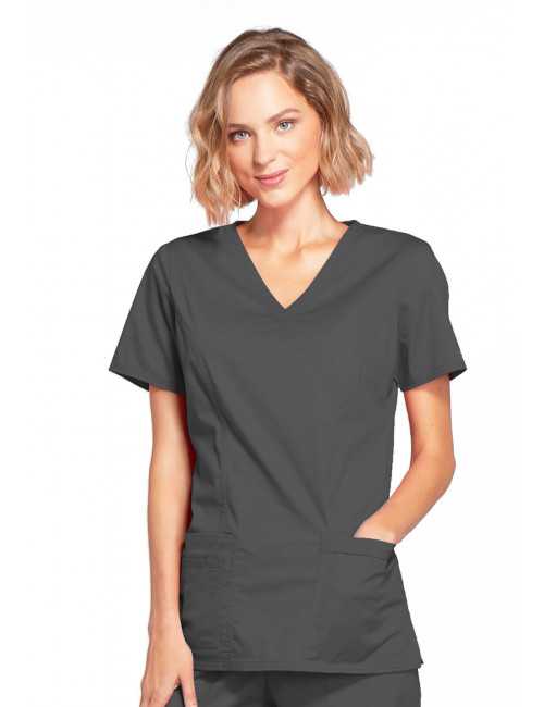 Blouse médicale Femme, Cherokee, collection "Core Stretch" (4728) gris anthracite face