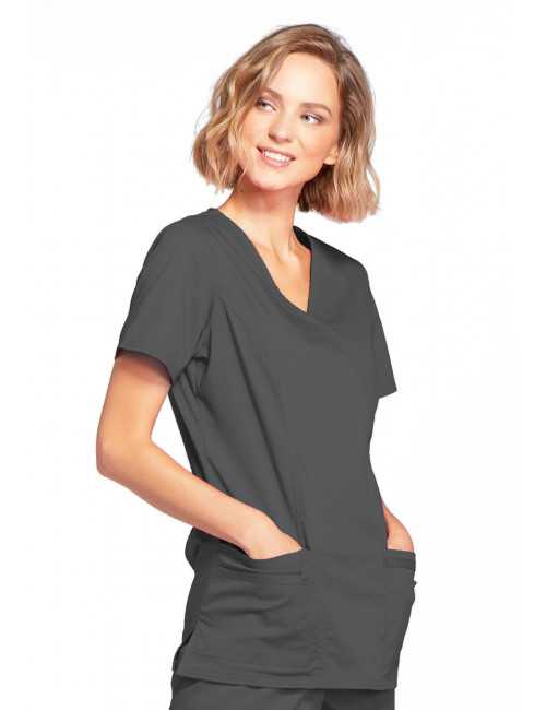 Blouse médicale Femme, Cherokee, collection "Core Stretch" (4728) gris anthracite droite