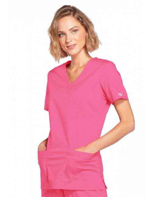 Blouse médicale Femme, Cherokee, collection "Core Stretch" (4728) rose face