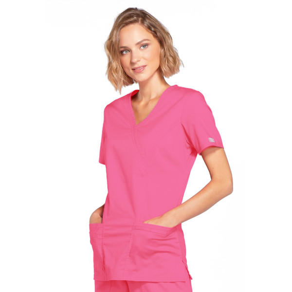 Blouse médicale Femme, Cherokee, collection "Core Stretch" (4728) rose face