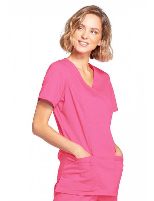 Blouse médicale Femme, Cherokee, collection "Core Stretch" (4728) rose droite
