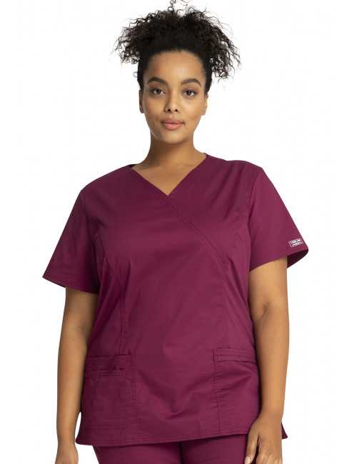 Blouse médicale Femme, Cherokee, collection "Core Stretch" (4728) bordeaux face