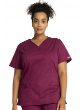 Blouse médicale Femme, Cherokee, collection "Core Stretch" (4728) bordeaux face