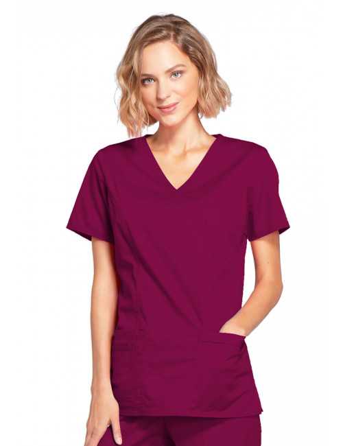 Blouse médicale Femme, Cherokee, collection "Core Stretch" (4728) bordeaux droite