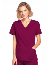 Blouse médicale Femme, Cherokee, collection "Core Stretch" (4728) bordeaux droite