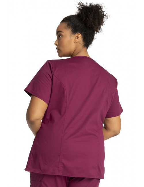 Blouse médicale Femme, Cherokee, collection "Core Stretch" (4728) bordeaux dos