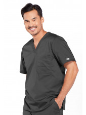 Blouse médicale 1 poche Homme Cherokee, collection "Core stretch" (4743) gris droite