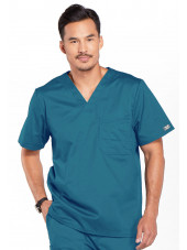 Blouse médicale 1 poche Homme Cherokee, collection "Core stretch" (4743) vert caraibe face