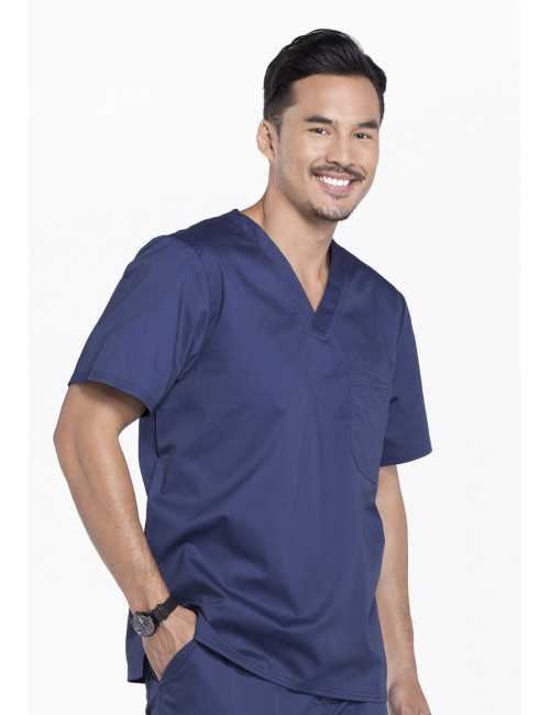 Blouse médicale 1 poche Homme Cherokee, collection "Core stretch" (4743) marine gauche