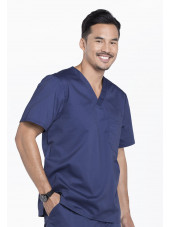 Blouse médicale 1 poche Homme Cherokee, collection "Core stretch" (4743) marine gauche