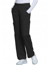 Pantalon médical Femme Cherokee, Collection "Core Stretch" (4005) noir droite