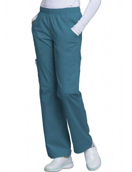 Pantalon médical Femme Cherokee, Collection "Core Stretch" (4005) vert caraibe droite