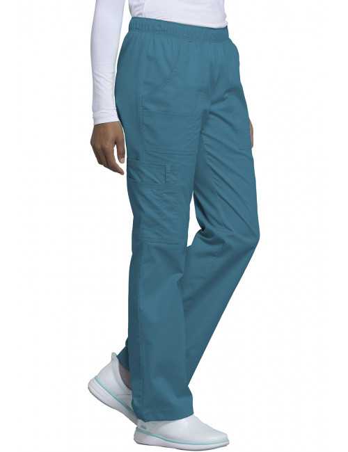 Pantalon médical Femme Cherokee, Collection "Core Stretch" (4005) vert caraibe gauche