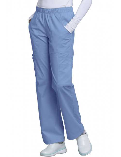 Pantalon médical Femme Cherokee, Collection "Core Stretch" (4005) bleu ciel droite