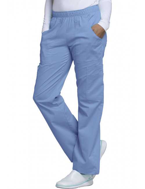 Pantalon médical Femme Cherokee, Collection "Core Stretch" (4005) bleu ciel face