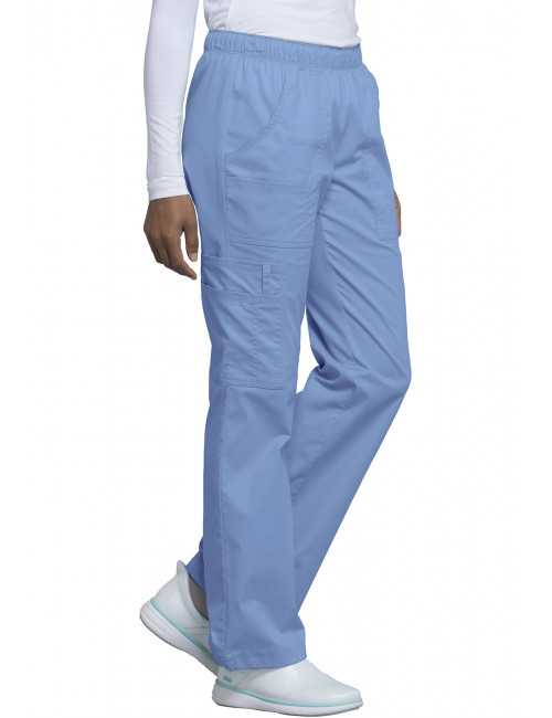 Pantalon médical Femme Cherokee, Collection "Core Stretch" (4005) bleu ciel gauche