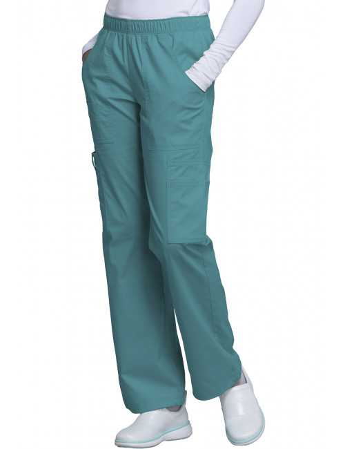 Pantalon médical Femme Cherokee, Collection "Core Stretch" (4005) teal blue droite