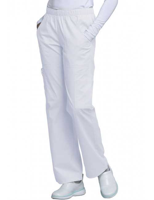 Pantalon médical Femme Cherokee, Collection "Core Stretch" (4005) blanc face