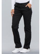 Pantalon médical Femme Cherokee, Collection "Core Stretch" (4203) noir droite