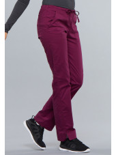 Pantalon médical Femme Cherokee, Collection "Core Stretch" (4203) bordeaux gauche