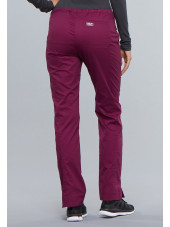 Pantalon médical Femme Cherokee, Collection "Core Stretch" (4203) bordeaux dos