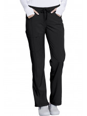 Pantalon médical élastique Femme Antimicrobien, Cherokee, Collection "Infinity" (1123A) noir face