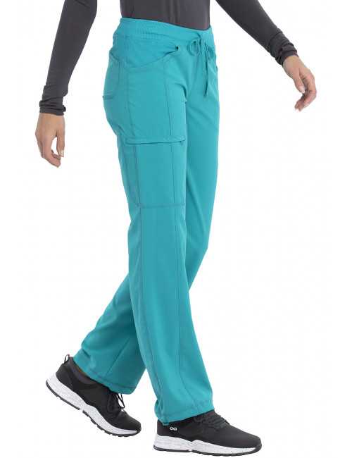 Pantalon médical élastique Femme Antimicrobien, Cherokee, Collection "Infinity" (1123A) teal blue gauche