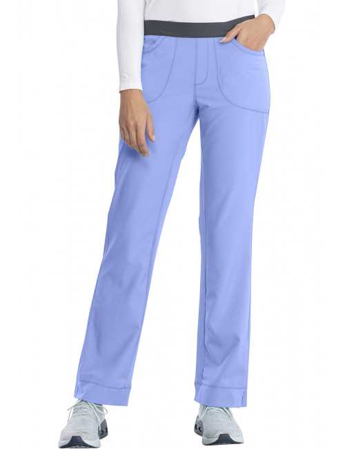 Pantalon médical élastique Femme Antimicrobien, Cherokee, Collection "Infinity" (1124A) bleu ciel droite