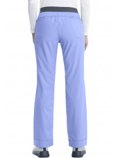 Pantalon médical élastique Femme Antimicrobien, Cherokee, Collection "Infinity" (1124A) bleu ciel dos