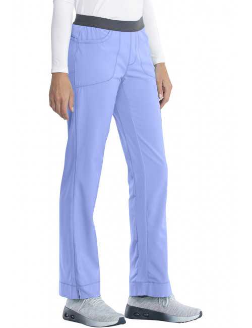 Pantalon médical élastique Femme Antimicrobien, Cherokee, Collection "Infinity" (1124A) bleu ciel gauche