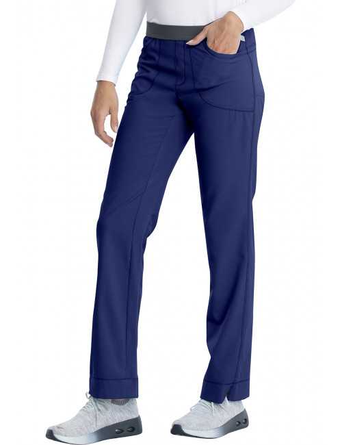 Pantalon médical élastique Femme Antimicrobien, Cherokee, Collection "Infinity" (1124A) bleu marine face
