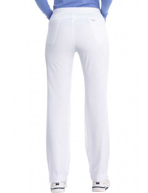 Pantalon médical élastique Femme Antimicrobien, Cherokee, Collection "Infinity" (1124A) blanc dos