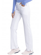 Pantalon médical élastique Femme Antimicrobien, Cherokee, Collection "Infinity" (1124A) blanc droite