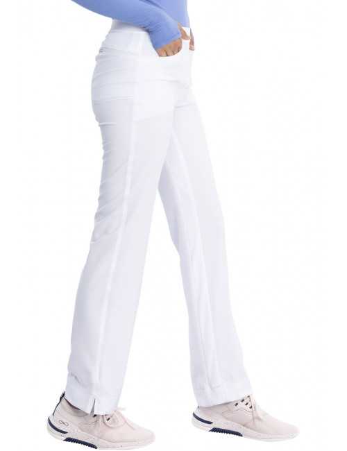 Pantalon médical élastique Femme Antimicrobien, Cherokee, Collection "Infinity" (1124A) blanc gauche