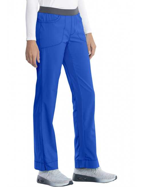 Pantalon médical élastique Femme Antimicrobien, Cherokee, Collection "Infinity" (1124A) bleu royal gauche